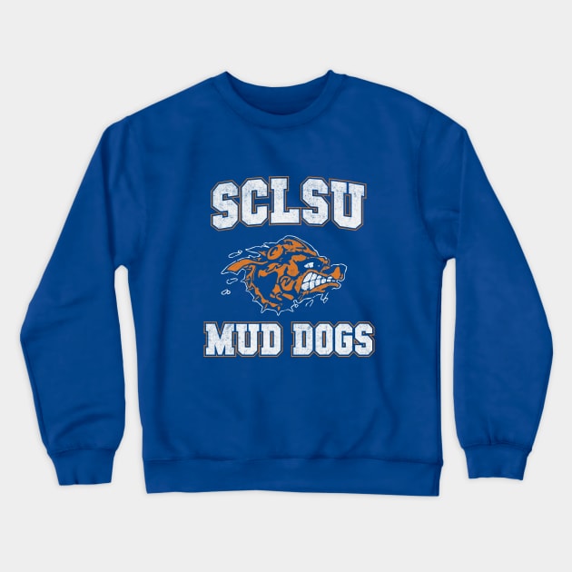 SCLSU Mudogs - vintage Waterboy logo Crewneck Sweatshirt by BodinStreet